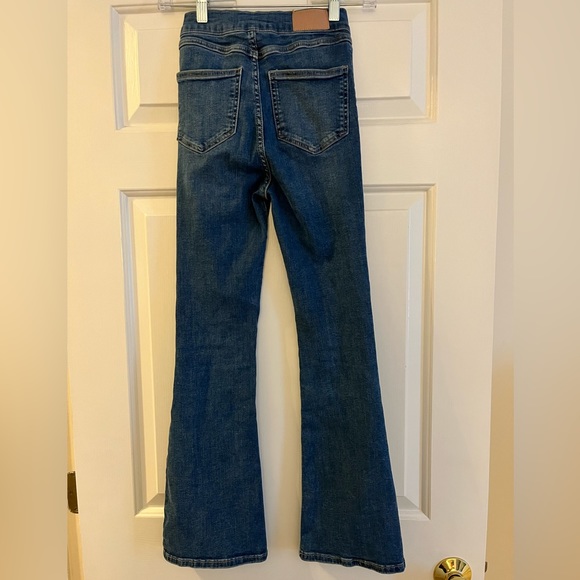 Mango Teen XS Button Fly High Rise Flare Jeans - Picture 2 of 5